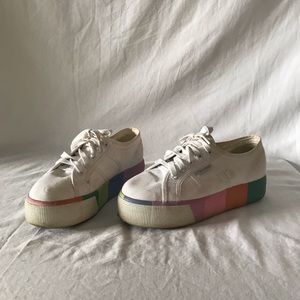 Multicolor Platform Superga shoes